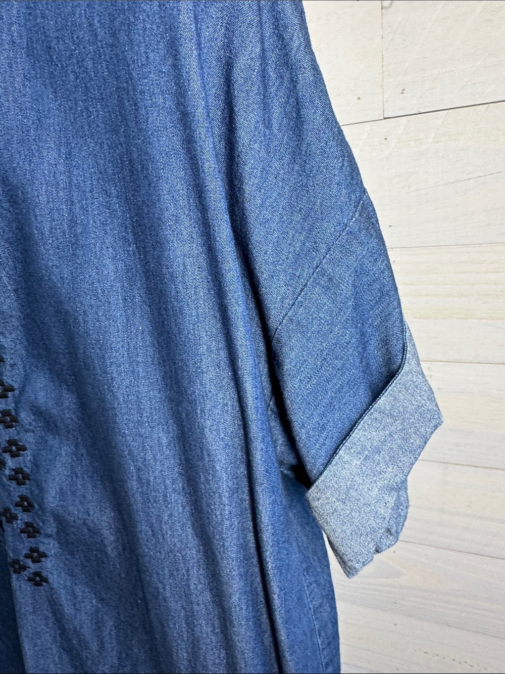 Old Navy Navy Blue Embroidered Dress. Sz. L - Picture 3 of 6
